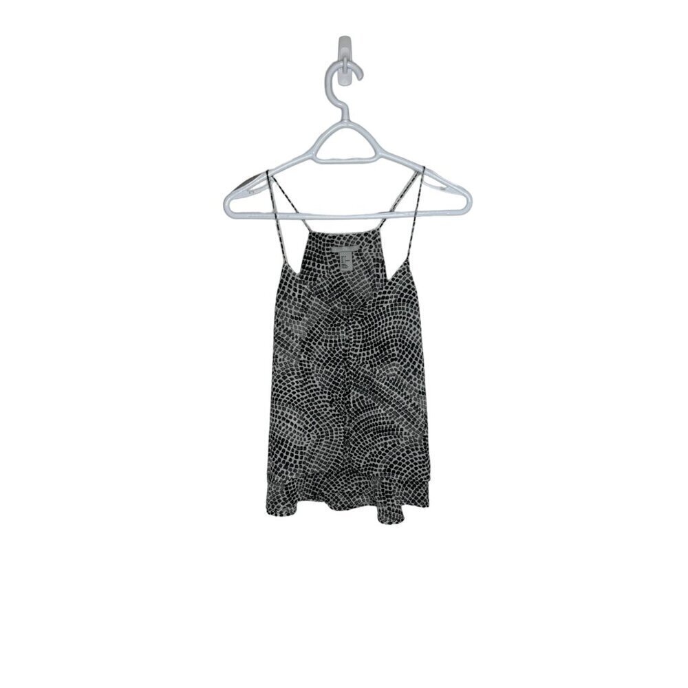 H&M Spotted Sleeveless Blouse Black Size 4